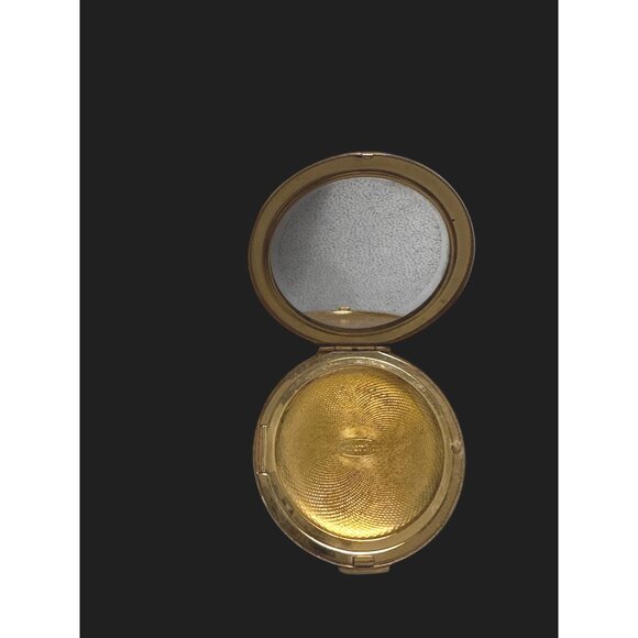 Vintage Stratton Made in England Floral Powder Compact With Mirror Gold Tone - Picture 4 of 8